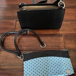 Stylish Black and Blue Polka Dot Women's MICHE bag